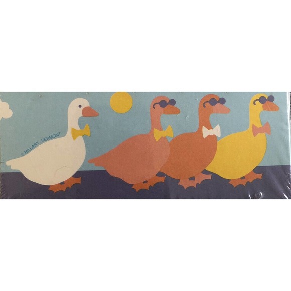HILLARY VERMONT artist Duck Sunglasses Note Greeting Card Stationary Set 12 NWT - Picture 4 of 4